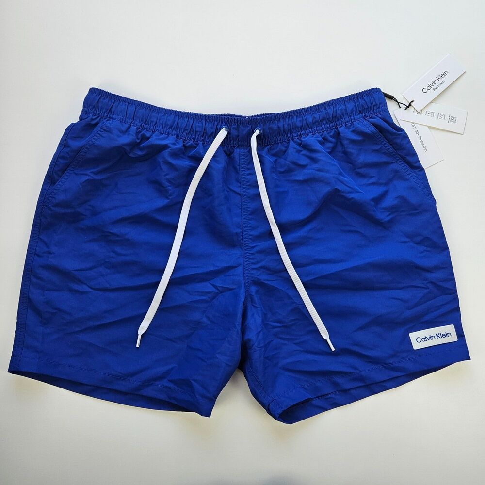 Calvin Klein NWT Men's Blue Beach Pool Swim Trunks XL